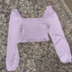 H&M Light Purple Smocked Crop Top